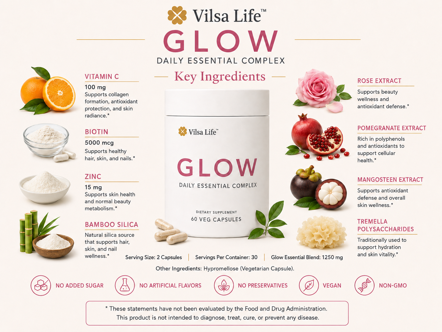 Glow-Daily Hair, Skin & Beauty Support