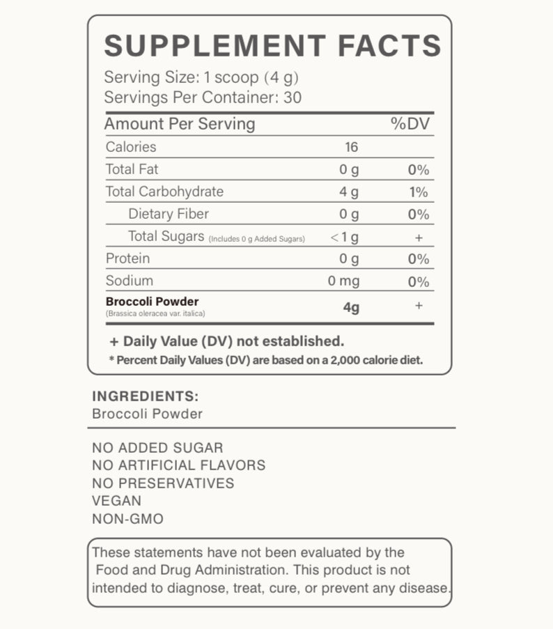 Broccoli Powder-Single-Ingredient Broccoli Superfood Powder