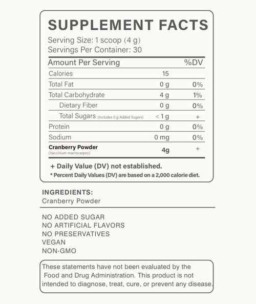 Cranberry Powder-Daily Antioxidant & Urinary Wellness Support