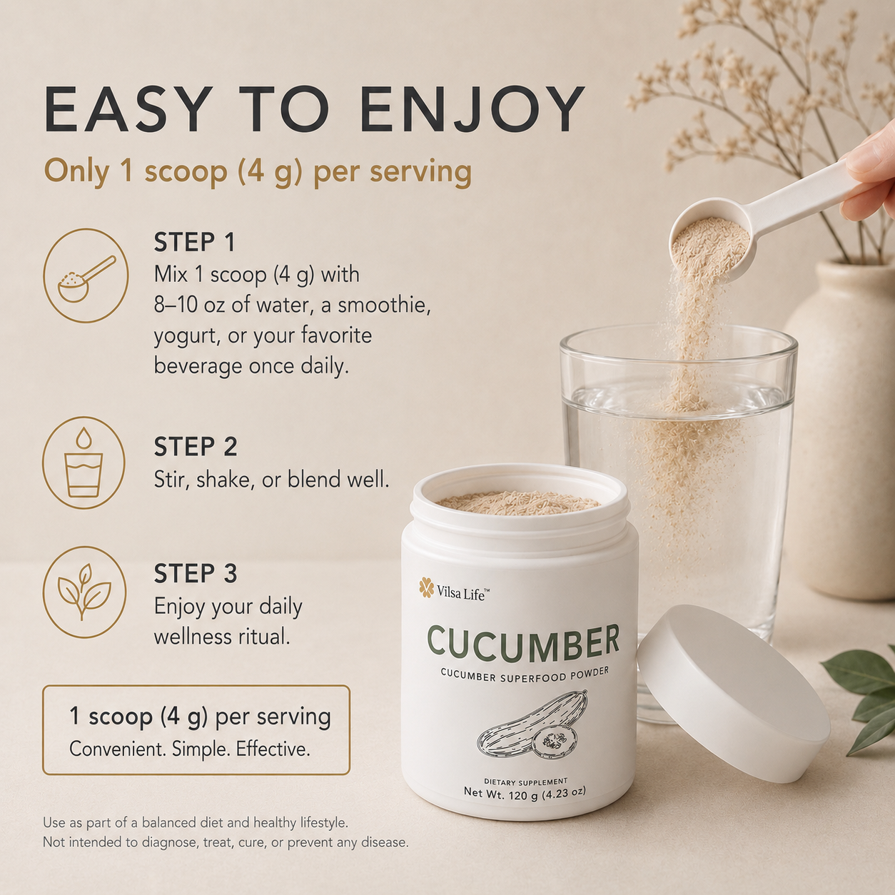 Cucumber Powder-Single-Ingredient Cucumber Superfood Powder