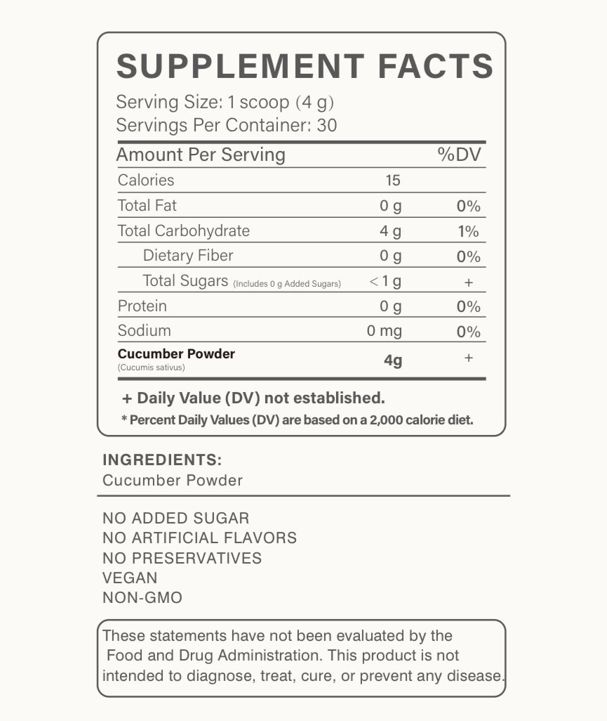 Cucumber Powder-Single-Ingredient Cucumber Superfood Powder