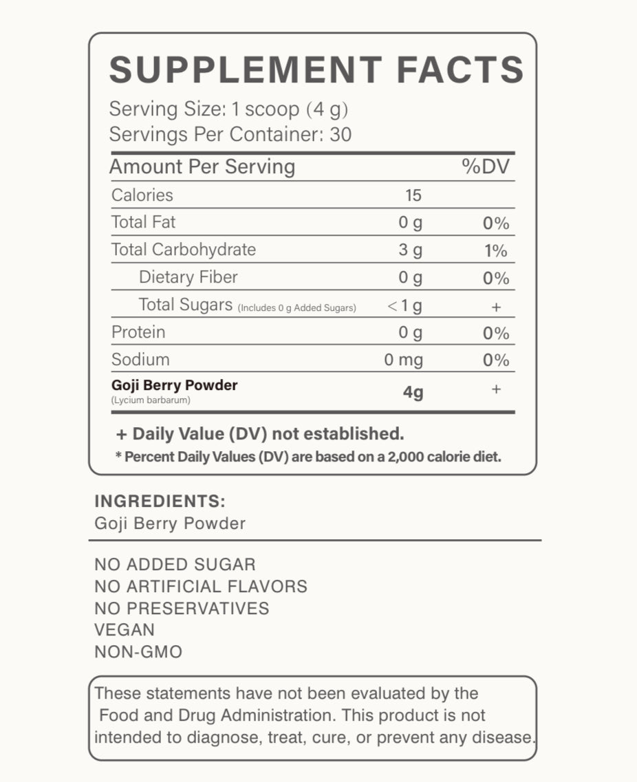 Goji Berry Powde-Single-Ingredient Goji Berry Superfood Powder