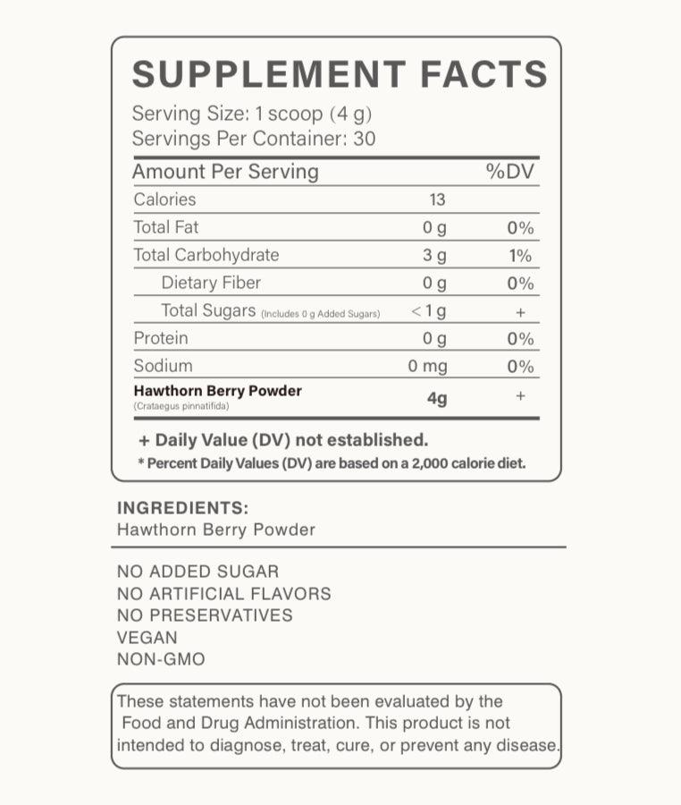 Hawthorn Berry Powder-Single-Ingredient Hawthorn Berry Superfood Powder