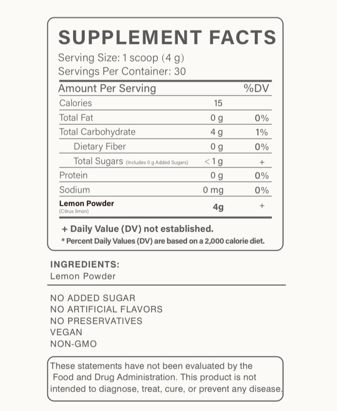 Lemon Powder-Single-Ingredient Lemon Superfood Powder