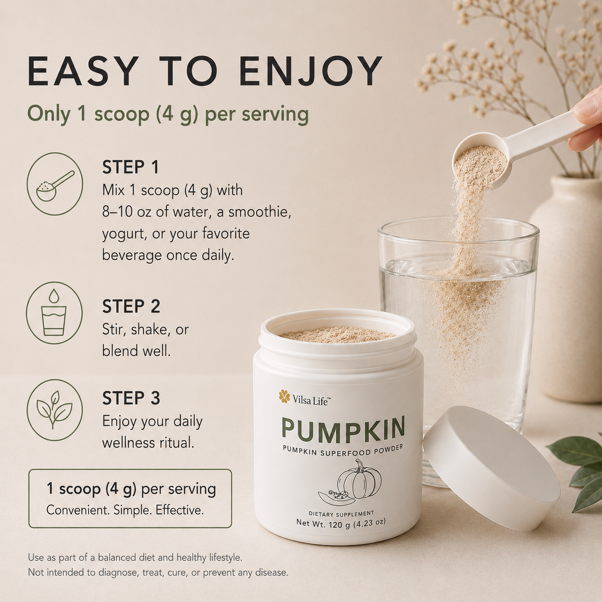 Pumpkin Powder-Single-Ingredient Pumpkin Superfood Powder