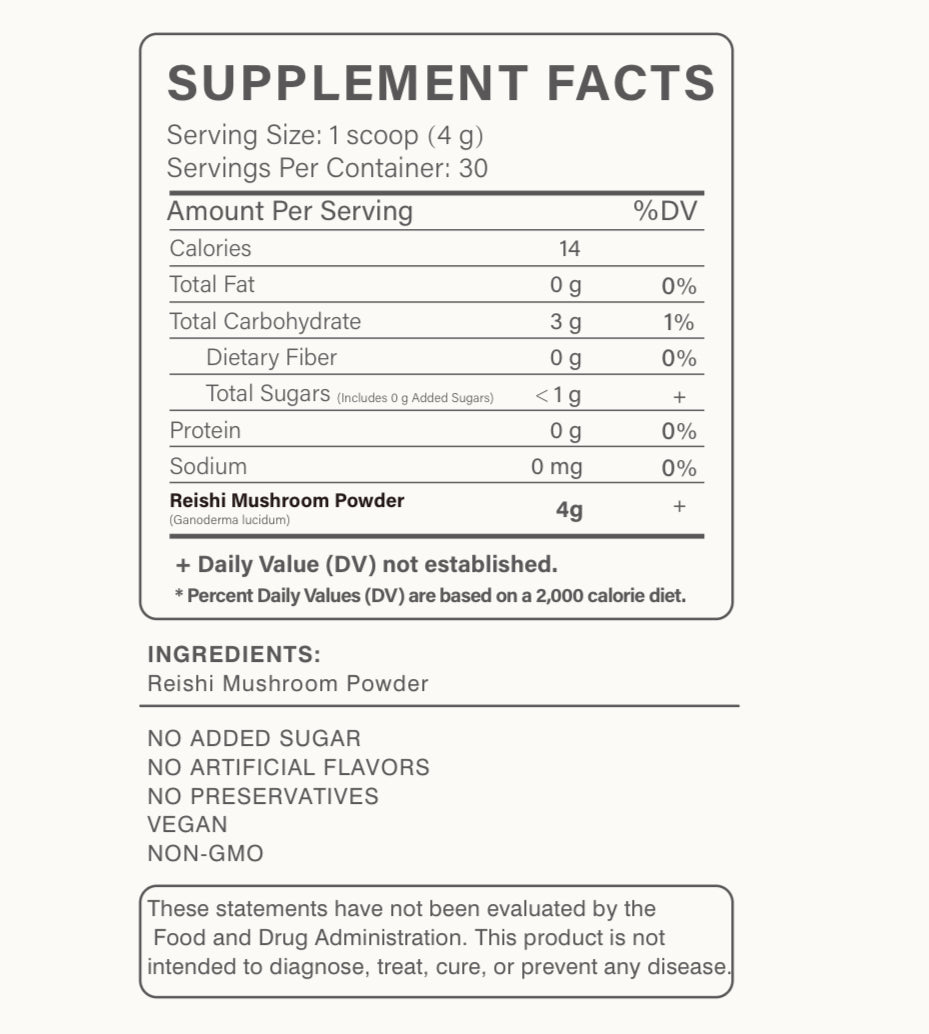 Reishi Mushroom Powder-Single-Ingredient Reishi Mushroom Superfood Powder