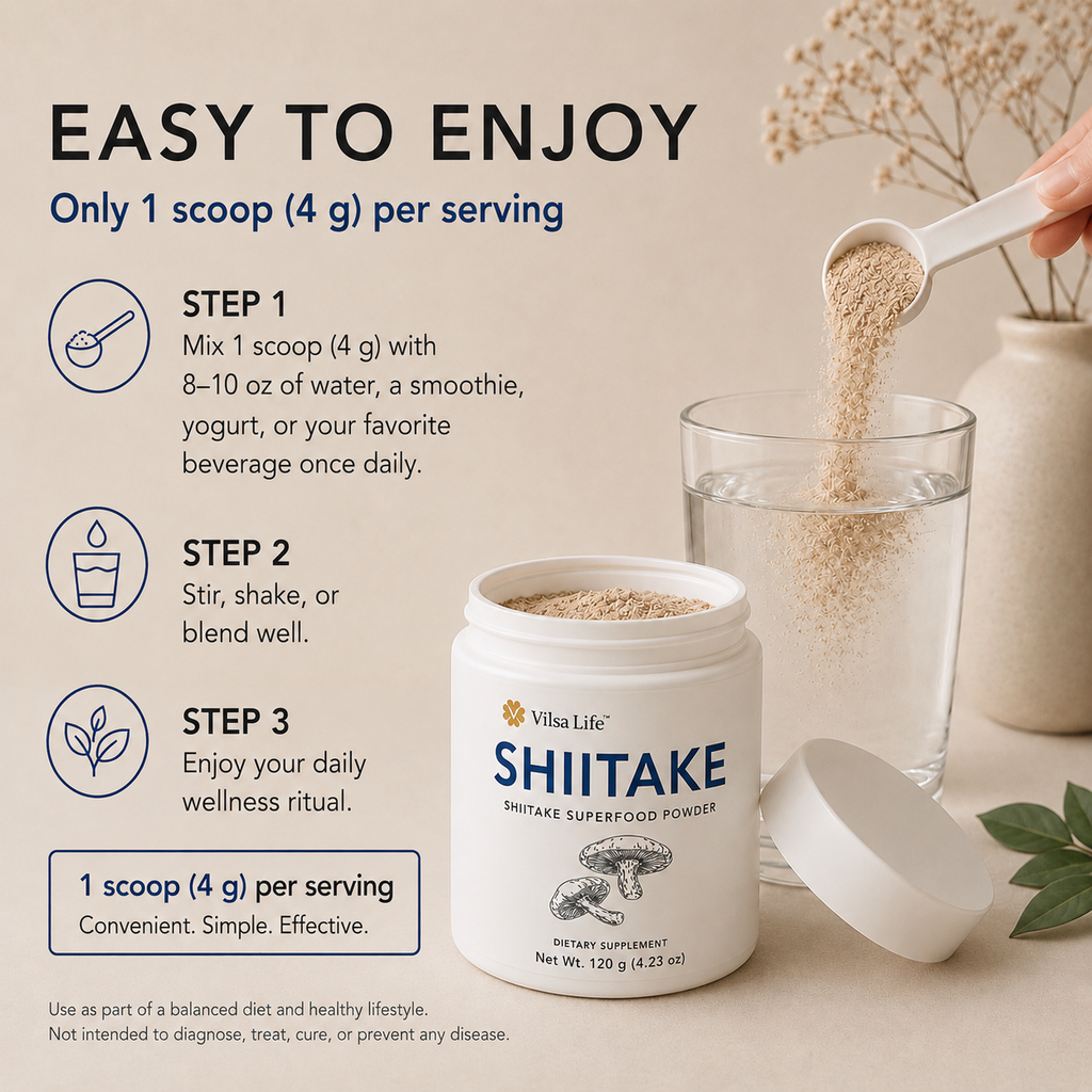 Shiitake Mushroom Powder-Single-Ingredient Shiitake Mushroom Superfood Powder