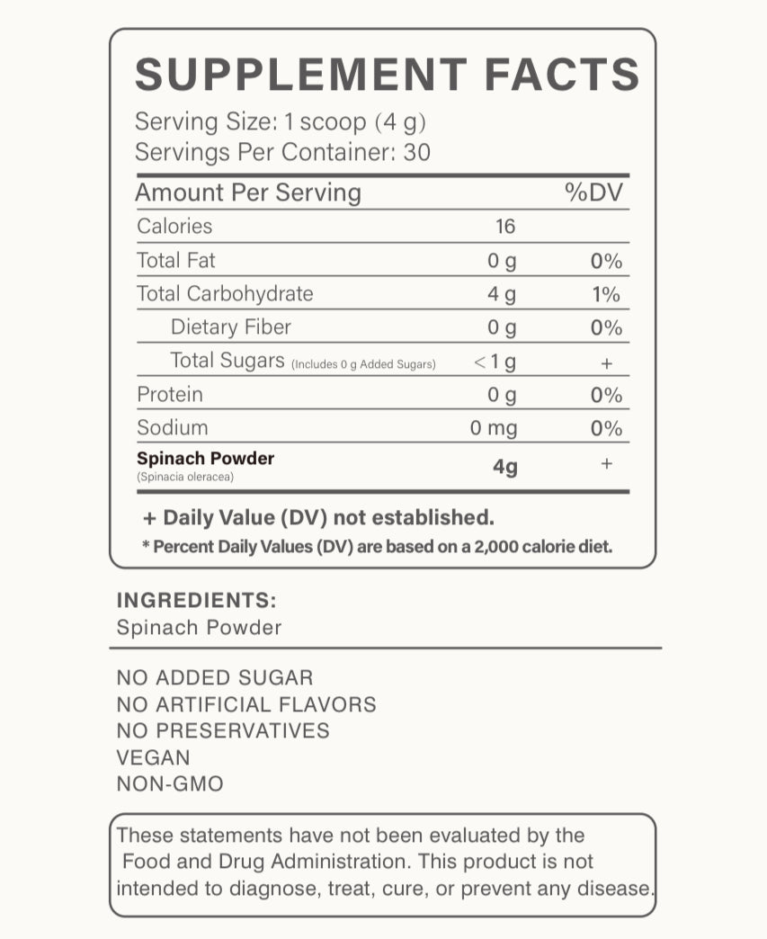 Spinach Powder-Single-Ingredient Spinach Superfood Powder